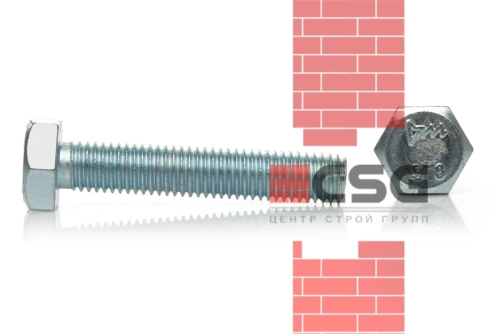 Болт с полной резьбой 12x130 оцинк. DIN 933 (25кг)